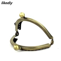 1 Piece 6.5 CM Antique Bronze or Silver Size Bead Head Semicircular Metal Coin Purse Frame Kiss Clasp DIY Bag Accessory