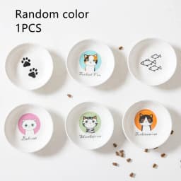 New Creative Cute Cat Small Saucer Shape Mini Plate Ceramics Cartoon Dish Creative Snack Plate Chinchilla Squirrel Hedgehog Bowl
