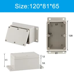Wall Mounted Outdoor Gray Plastic Enclosures Custom IP65 ABS Waterproof Electrical Junction Box Eith Ear Electrical Project Box