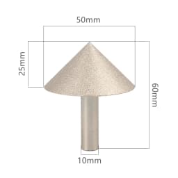 Versery 20-60mm 90 Degree Vacuum Brazed Diamond Countersink Chamfering Tool Drill Bit for Tile Marble Granite Quartz Stone