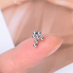1pcs New Style Stainless Steel Ear Piercing Cz Stud Earrings Snake Moon Round Ball Arc Cartilage Helix Conch Screw Back Earring