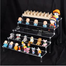 Widen10cm Acrylic Storage Jewellery Display Model Stud Makeup Figure Doll Stand Decoration Put Doll Hand Handle Trapezoidal