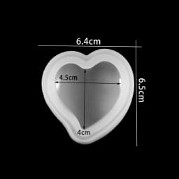 1PCS 3D Heart Shape Silicone Mold Resin Epoxy Keychain Pendants Mould Soap Candle Molds For DIY Jewelry Making Findings