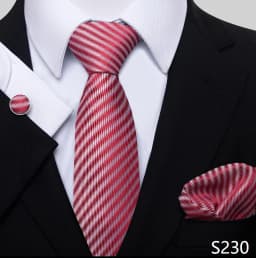 Newest Style Holiday Present 100% Silk Tie Pocket Squares Cufflink Set Necktie Men Dark Blue Wedding Accessories Office Cravat