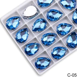 Sew on Teardrop Rhinestones Pear Shape Water Drop Sewing Stone Glass Crstal with Claw for Needlework Accessories