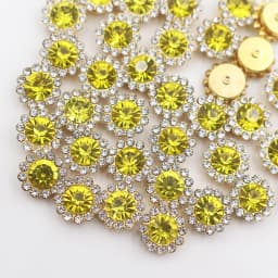 8mm-12mm Sunflower Silver Claw Sew On Rhinestones Glitter Crystals Stones Fabric Glass Beads DIY Sewing Rhinestones Crafts Gems