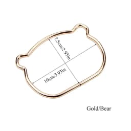 Cute Cat Ear Metal Bag Handle Replacement for DIY Shoulder Bags Making Handbag