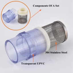 20~50mm 304 Stainless Steel Filter PVC/UPVC Pipe Set Aquarium Tank Water Pump Inlet Tube Filter Garden Drip Irrigation Filter