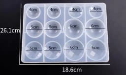 Geometry Mold in Various Shapes UV epoxy Resin Jewelry DIY Assorted Heart Oval Square Teardrop Round Dome Cabochon Silicone Mold