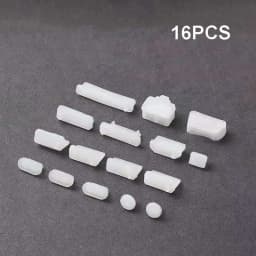 16pcs/set Colorful Silicone Anti Dust Plug Cover Stopper Type C Laptop Dustproof USB Port HDMI RJ45 Interface Waterproof