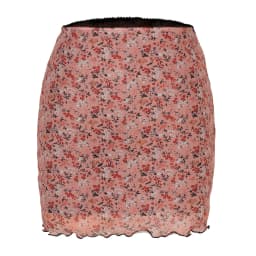 Women's Skirt Floral Print Mesh Double Layer High-waisted Mini Skirts 2025 New Summer Streetwear Club Boydcon Vintage Y2K Skirt