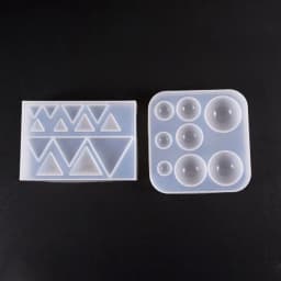 DIY Earrings Pendant Gemstone Making Silicone Mould Triangle Round Epoxy Mold UV Resin Crafts Molds