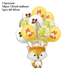 Woodland Animal Disposable Tableware Wild Forest Bear Fox Plate Cup Napkin Jungle Safari Happy Birthday Party Decor Kid Boy Girl