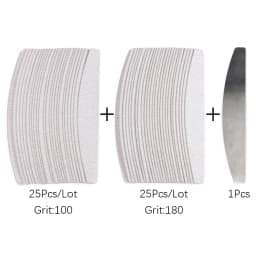 50Pcs/Set Gel Nail Art Files Removable Sponge EVA Sanding Files Grey/Black Replaceable Polishing Buffer For Manicure Nail Supply