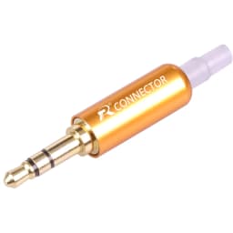 10pcs Stereo 3.5mm Connectors with Protecting Tail Gold Plated 3 Poles Plug 3.5mm Jack Male Connector Earphone Jack DIY