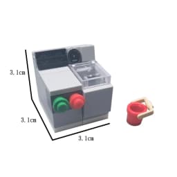 MOC Friend City Computer Desk Clock Building Blocks for Kids Toys Compatible Bookcase Assemble Bricks Creative Furniture DIY Toy