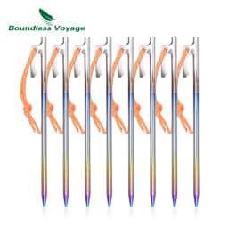 Boundless Voyage 20 24 30 35 40CM Heavy Duty Titanium Alloy Camping Tent Stakes Peg for Outdoor Trip Hiking Gardening Ti4013P