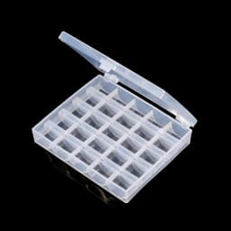 Plastic Empty storage box Bobbins Transparent sewing bobbin Clear sewing Organizer Case Holder Space Save Jewelry 25 Slot