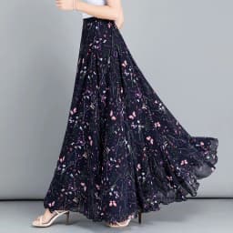 Female Summer Elegant Plus Size 4XL 5XL 6XL Fashion Polka Dot Black Chiffon Long Maxi Ladies Skirts for Womens