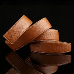 ECHAIN Vintage Luxury Designer Belts Men High Quality Male Women H Belt Genuine Real Leather without Buckle Strap for Jeans