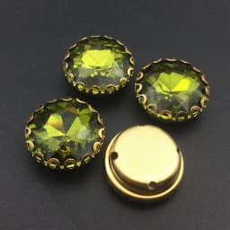 All size round glass Crystal Gold base lacy claw flower flat top shape Sew on rhinestone wedding dress bags shoes decoration diy