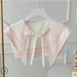 Printed Shawl Fake Collar Women Detachable Collars Big Lapel False Collar Shirt Thin Shawl Kragen Sahte Yaka Kraagje Nep Dames