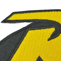 Movie ROBIN R Embroidered Yellow Cool Mini Patches Front Iron on Clothing for Motorcycle Bikers Jackets Vests Jeans Decoration