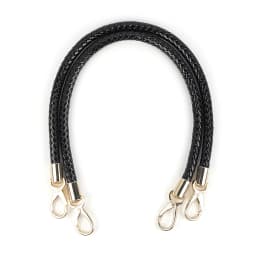 2pcs High Quality PU Leather Handbag Handles Handmade Alloy Metal Bag DIY Accessories Braided Rope Bag Shoulder Bag Strap KZ0346