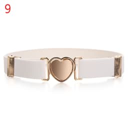Kids Heart Buckle-Free Elastic Belt Adjustable Stretch Canvas Belt Boys Girls Casual Jeans Pants Dresses Children Belts