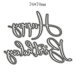 2022 New Arrival Metal Happy Birthday Phrase Word Letter Cutting Dies for Scrapbooking Greeting Card Making Stencils Paper Craft