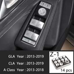 Carbon Fiber For Mercedes A GLA CLA Class W176 X156 C117 Car Interior Gearshift AC CD Panel Door Armrest Cover Trim Accessories