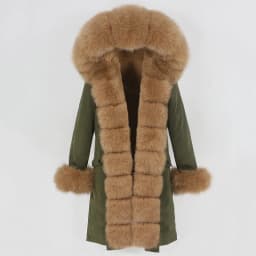 OFTBUY X-long Parka Waterproof Outerwear Real Fur Coat Winter Jacket Women Natural Fox Fur Hood Luxury Outerwear Detachable New
