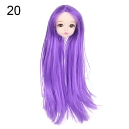 1/6 BJD Doll Head With Gold Brown Black Hair For 30cm Doll Joint 3D Eyes Europe Red DIY Head Wear for Ancient Doll Accessories