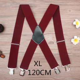 Plus Size 50mm Wide Men Suspenders High Elastic Adjustable 4 Strong Clips Suspender Heavy Duty X Back Trousers Braces 5 Colors