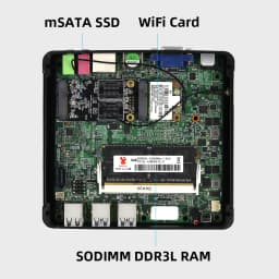 XCY Mini PC Intel Core Processor I7 5500U I5 5200U I3 5005U 8GB DDR3L 128GB 256GB SSD 300Mbps WiFi 8x USB Ports Windows 10 Linux