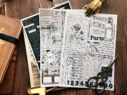 DIY stickers vintage black and white base sulfuric acid paper stickers scrapbooking album journal happy plan decoration stickers