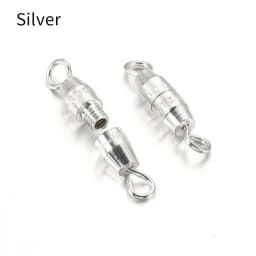 50pcs 16x2mm Cylinder Fasteners Buckles Closed Beading End Clasp Screw Clasps For DIY Jewelry Making Bracelet Necklace Connector