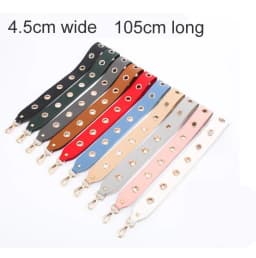 PU Leather Rivet Bag Strap Women Shoulder Crossbody Bag Belt Solid Wide Strap Bag Part Accessories Female Messenger Bag Strap