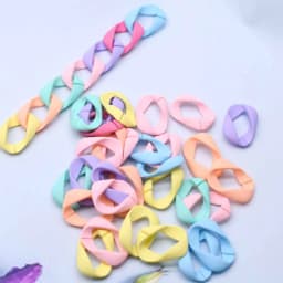 Acrylic Hand Paint Multi Color Twisted Assembled Parts Beads For Women Frosted Resin Pendant Necklace Jewelry Accessorie Finding