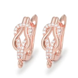 New DIY Earrings Clasps Hooks for Woman Handmade Jewelry Making Accessories Gold Color Brass Zircon Earrings Hook