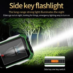 Slim Rugged Outdoor Phone Dual SIM Big Button Long Standby Blacklist Loud Speaker Two Flashlight SOS Dialing MP3 Video Player