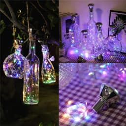 2M 20LEDs Solar Wine Bottle Light Waterproof Wedding Cork String Lights Christmas Decor Fairy Light For Home Party Decoration