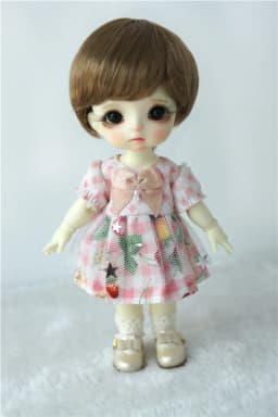 1/12 1/8 OB11 Doll Wigs D28053 3-4inch 4-5inch 5-6inch Enfant Cut Synthetic Mohair BJD Hair Lati Yellow &White Tiny Accessories