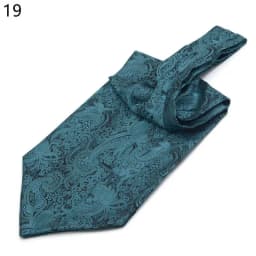Men Vintage Polka Dot Wedding Formal Cravat Ascot Self British Style Gentleman Polyester Silk Paisley Neck Tie Suit Wedding