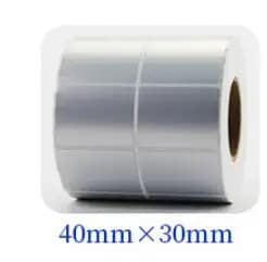 Silver Thermal Transfer Labels PET barcode adhesive sticker Waterproof Tear-proof oil-proof Thermal Transfer Ribbon Printer Stic