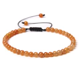Adjustable 4MM Stone Beads Bracelet For Women Natural Agates Bangles Onyx Lapis Lazuli Woven Bracelet For New Year Gift Jewelry