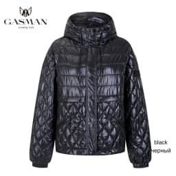 GASMAN 2022 New spring cotton solid short puffer Jacket for women zipper down parka Women autumn clothes hooded down jacket coat