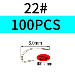 Vampfly 50PCS/100PCS Scud Midge Nymph Caddis Fly Tying Hooks Dry Fly /Wet Fly Hook Bronze Color For Tying Fresh Water Flies