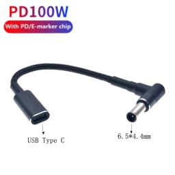 100W Type C Plug Converter USB Type C Female to Universal Laptop Adapter Connector Jack USB C 100W PD Fast Charging Cable Cord