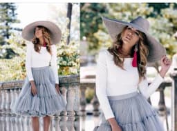 2020 Pretty Puffy Teal Mid-Calf Tulle Skirts Women Elastic Fashion Bridal Bridesmaid Tulle Skirt Ruffles Tutu Saias